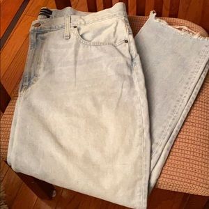 Something Navy high waist mom jeans boot leg